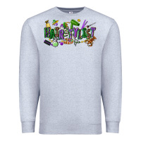 Heather Grey hairstylist mardi gras Premium Sweatshirt - CowGirlArtShop