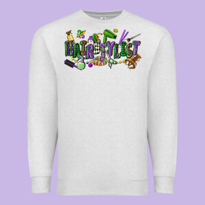 Hairstylist Mardi Gras Premium Sweatshirt Designed By Cowgirlartshop