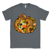 Charcoal Heather Leopard cowhide sunflower pumpkin Classic Tee - NancyCooperArtShop