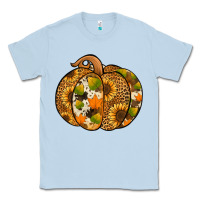 Dusty Blue Leopard cowhide sunflower pumpkin Classic Tee - NancyCooperArtShop
