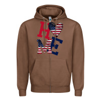 Chestnut American Flag Home Zipper Hoodie - Bettercallsaul