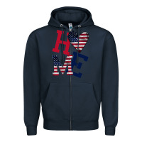 Navy American Flag Home Zipper Hoodie - Bettercallsaul