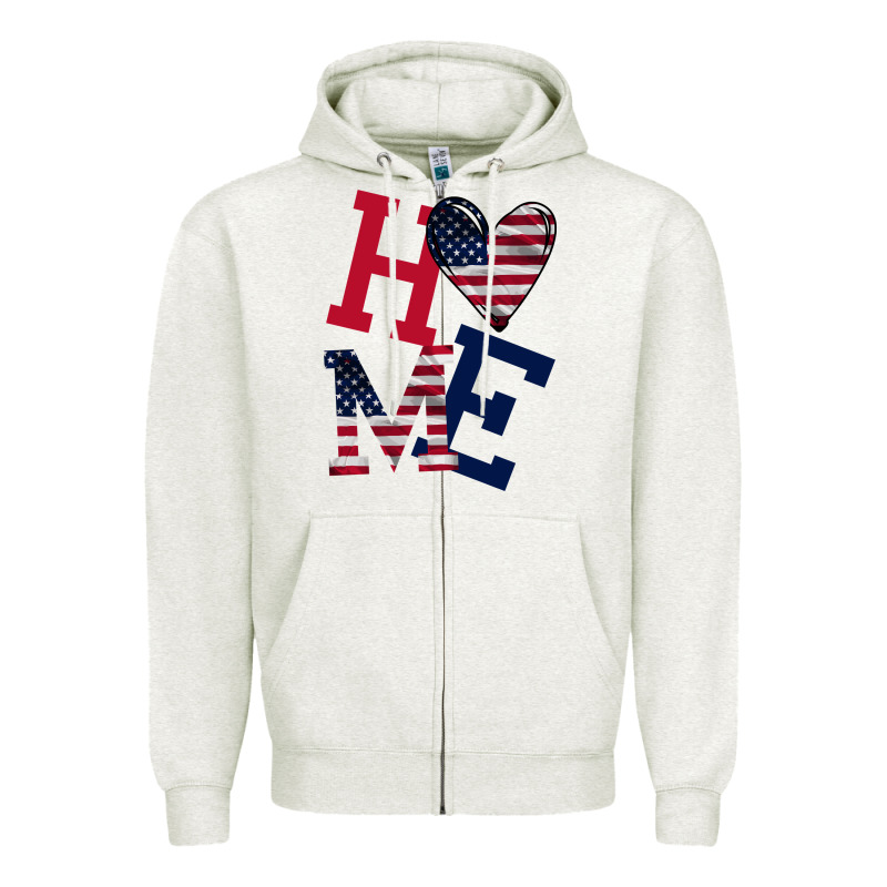 American Flag Home Zipper Hoodie by Bettercallsaul | Teevron