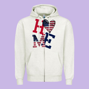 American Flag Home Zipper Hoodie Designed By Bettercallsaul