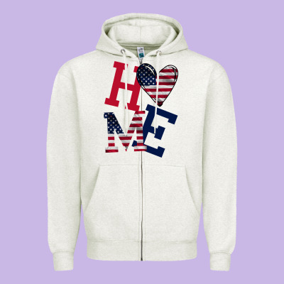 American Flag Home Zipper Hoodie Designed By Bettercallsaul