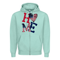 Seafoam American Flag Home Zipper Hoodie - Bettercallsaul