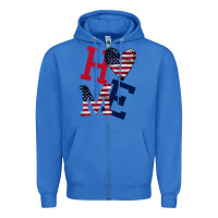 True Royal American Flag Home Zipper Hoodie - Bettercallsaul