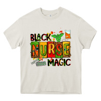 Cream black nurse magic Heavy Core Tee - AdoDesignShop