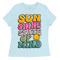 Baby Blue sun shine state of mind Ladies Tee - JahusDesignShop