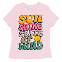 Bubblegum Pink sun shine state of mind Ladies Tee - JahusDesignShop