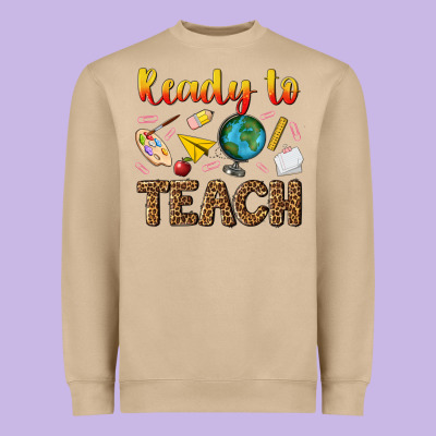 Ready To Teach Heavyweight Sweatshirt Designed By Nancycooperartshop