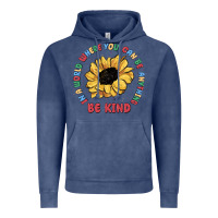 Vintage Denim in a world where you can be anything be kind Vintage Hoodie - MaliasSmallBusiness