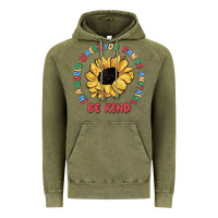 Vintage Olive in a world where you can be anything be kind Vintage Hoodie - MaliasSmallBusiness