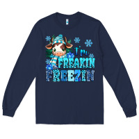 Navy I'm freakin freezin Long Sleeve Tee - MaliasSmallBusiness