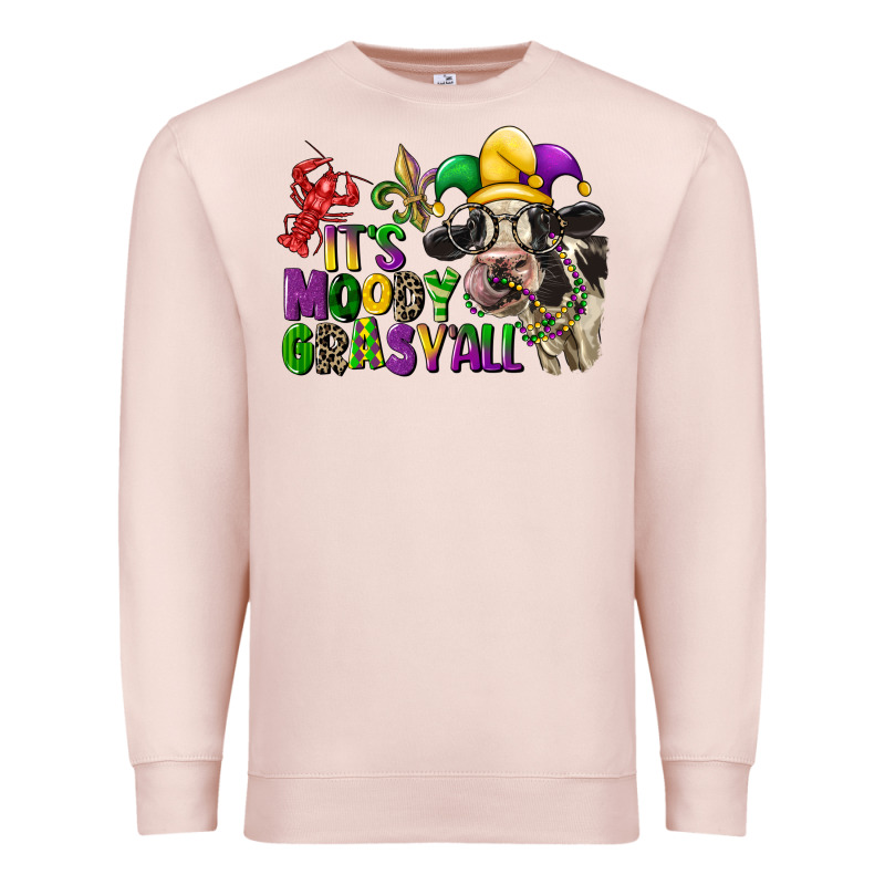 Its Moody Gras Yall Premium Sweatshirt by CowGirlArtShop | Teevron