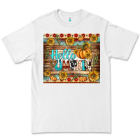 White hello pumpkin tumbler Premium Tee - BundleAndBundleShop