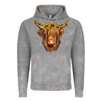 Cloud Rock sunflower headband highland cow Vintage Hoodie - Jasminsmagicworld