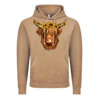 Vintage Coffee sunflower headband highland cow Vintage Hoodie - Jasminsmagicworld