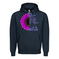 Navy I Am The Storm sunflower Zipper Hoodie - Bettercallsaul