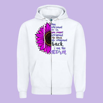 I Am The Storm Sunflower Zipper Hoodie Designed By Bettercallsaul