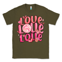 Army Green love love love valentines day Classic Tee - MaliasSmallBusiness