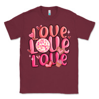 Burgundy love love love valentines day Classic Tee - MaliasSmallBusiness