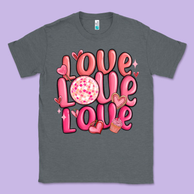 Love Love Love Valentines Day Classic Tee Designed By Maliassmallbusiness