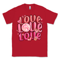 Red love love love valentines day Classic Tee - MaliasSmallBusiness