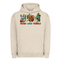 Pigment French Oak Peace Love Tequila Urban Hoodie - BundleAndBundleShop