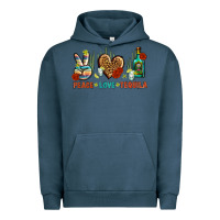 Pigment Midnight Navy Peace Love Tequila Urban Hoodie - BundleAndBundleShop