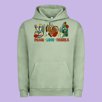 Peace Love Tequila Urban Hoodie Designed By Bundleandbundleshop