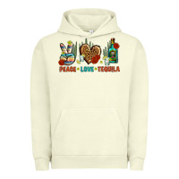 Pigment Pistachio Peace Love Tequila Urban Hoodie - BundleAndBundleShop