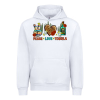 White Peace Love Tequila Urban Hoodie - BundleAndBundleShop