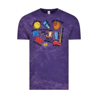 Cloud Purple softball mom Vintage Tee - MaliasSmallBusiness