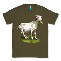 Army Green cashmere goat Classic Tee - LillyAllenDesigns