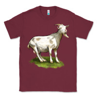 Burgundy cashmere goat Classic Tee - LillyAllenDesigns