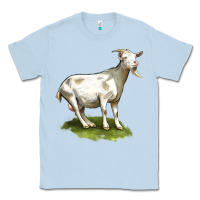 Dusty Blue cashmere goat Classic Tee - LillyAllenDesigns