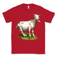Red cashmere goat Classic Tee - LillyAllenDesigns