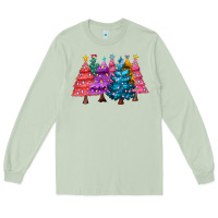 Matcha christmas trees and lights Long Sleeve Tee - MaliasSmallBusiness