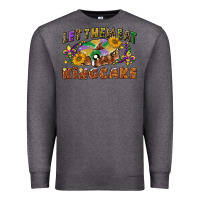 Charcoal Heather let them eat king cake Premium Sweatshirt - CowGirlArtShop