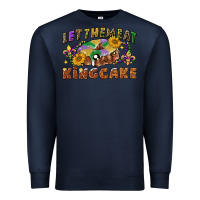 Navy let them eat king cake Premium Sweatshirt - CowGirlArtShop