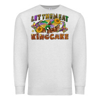 Oatmeal Heather let them eat king cake Premium Sweatshirt - CowGirlArtShop