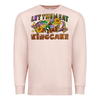 Pale Pink let them eat king cake Premium Sweatshirt - CowGirlArtShop