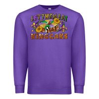 Purple let them eat king cake Premium Sweatshirt - CowGirlArtShop