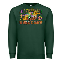Sports Green let them eat king cake Premium Sweatshirt - CowGirlArtShop