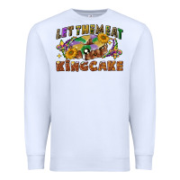 White let them eat king cake Premium Sweatshirt - CowGirlArtShop