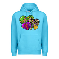 Ocean Blue mardi gras hearts cg (1) Premium Hoodie - CowGirlArtShop