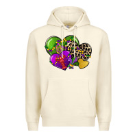 Sandshell mardi gras hearts cg (1) Premium Hoodie - CowGirlArtShop