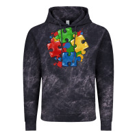 Cloud Black autism puzzles Vintage Hoodie - MaliasSmallBusiness
