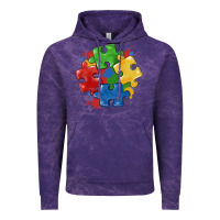 Cloud Purple autism puzzles Vintage Hoodie - MaliasSmallBusiness